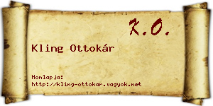Kling Ottokár névjegykártya