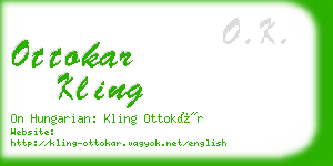 ottokar kling business card